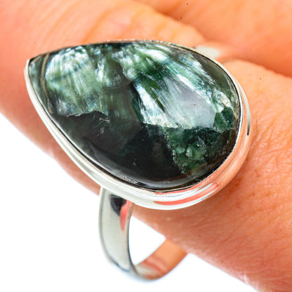 Seraphinite Rings handcrafted by Ana Silver Co - RING42133