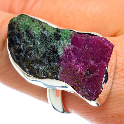 Ruby Zoisite Rings handcrafted by Ana Silver Co - RING42975