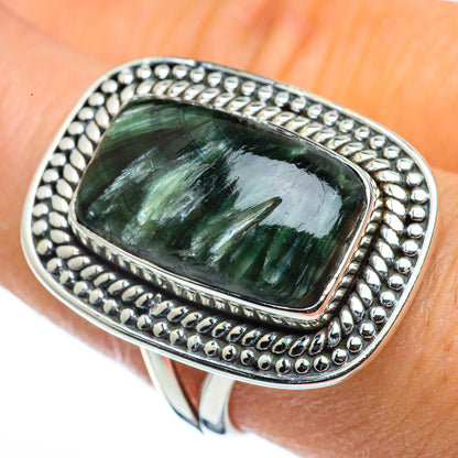 Seraphinite Rings handcrafted by Ana Silver Co - RING44356