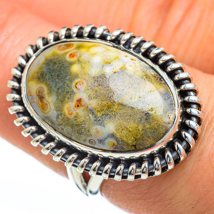 Ocean Jasper Rings handcrafted by Ana Silver Co - RING45307