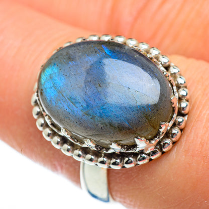 Labradorite Rings handcrafted by Ana Silver Co - RING47040