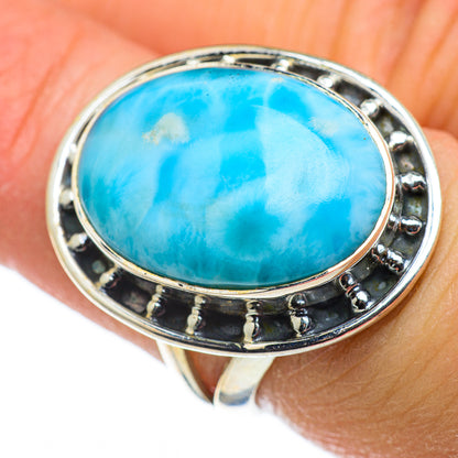 Larimar Rings handcrafted by Ana Silver Co - RING47565