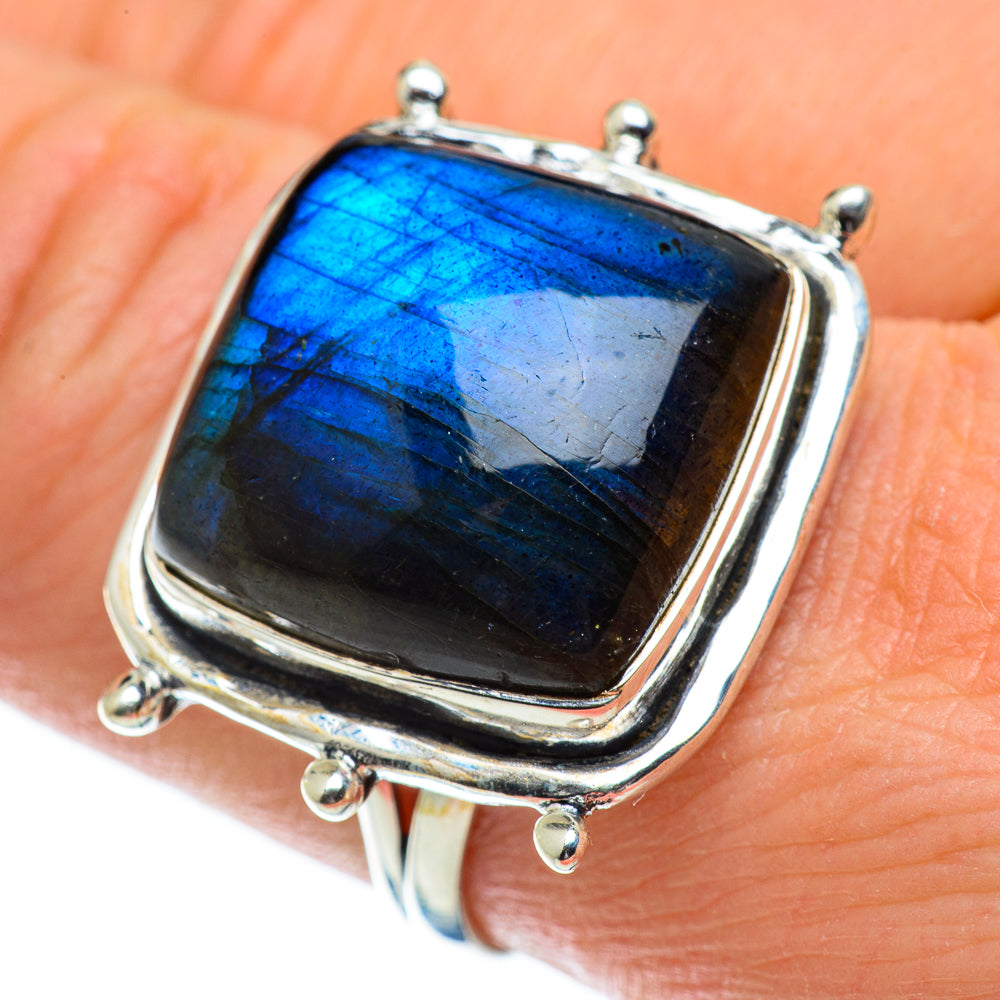 Labradorite Rings handcrafted by Ana Silver Co - RING50667