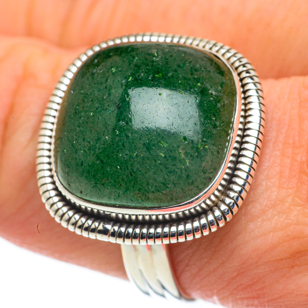 Green Aventurine Rings handcrafted by Ana Silver Co - RING60345