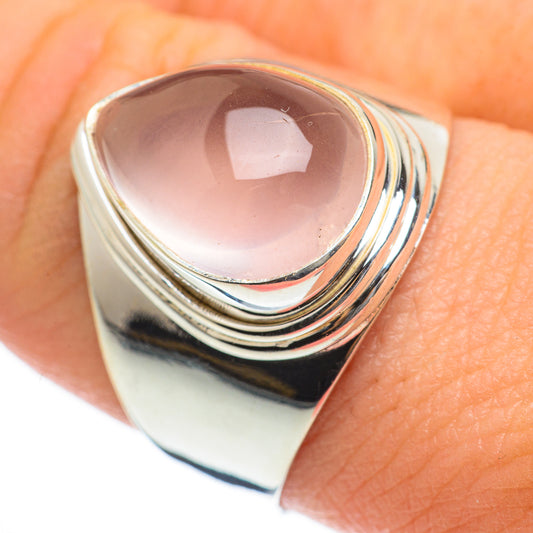 Rose Quartz Rings handcrafted by Ana Silver Co - RING60503
