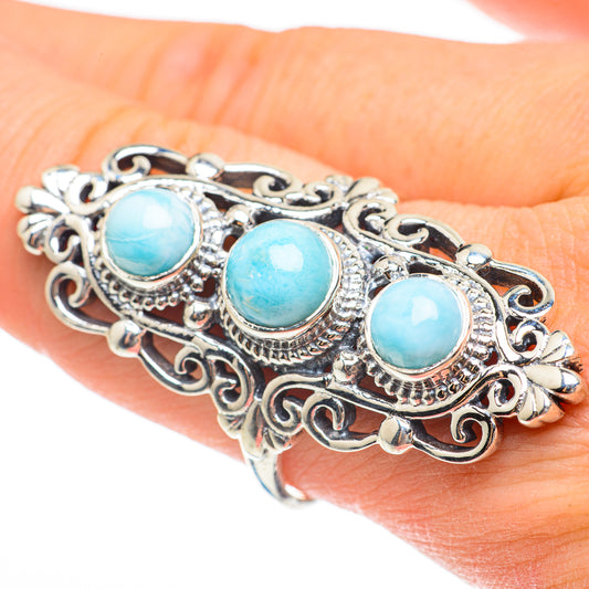 Larimar Rings handcrafted by Ana Silver Co - RING60689