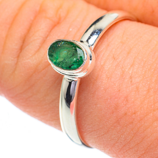 Zambian Emerald Rings handcrafted by Ana Silver Co - RING60870