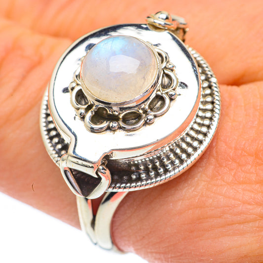 Rainbow Moonstone Rings handcrafted by Ana Silver Co - RING61077