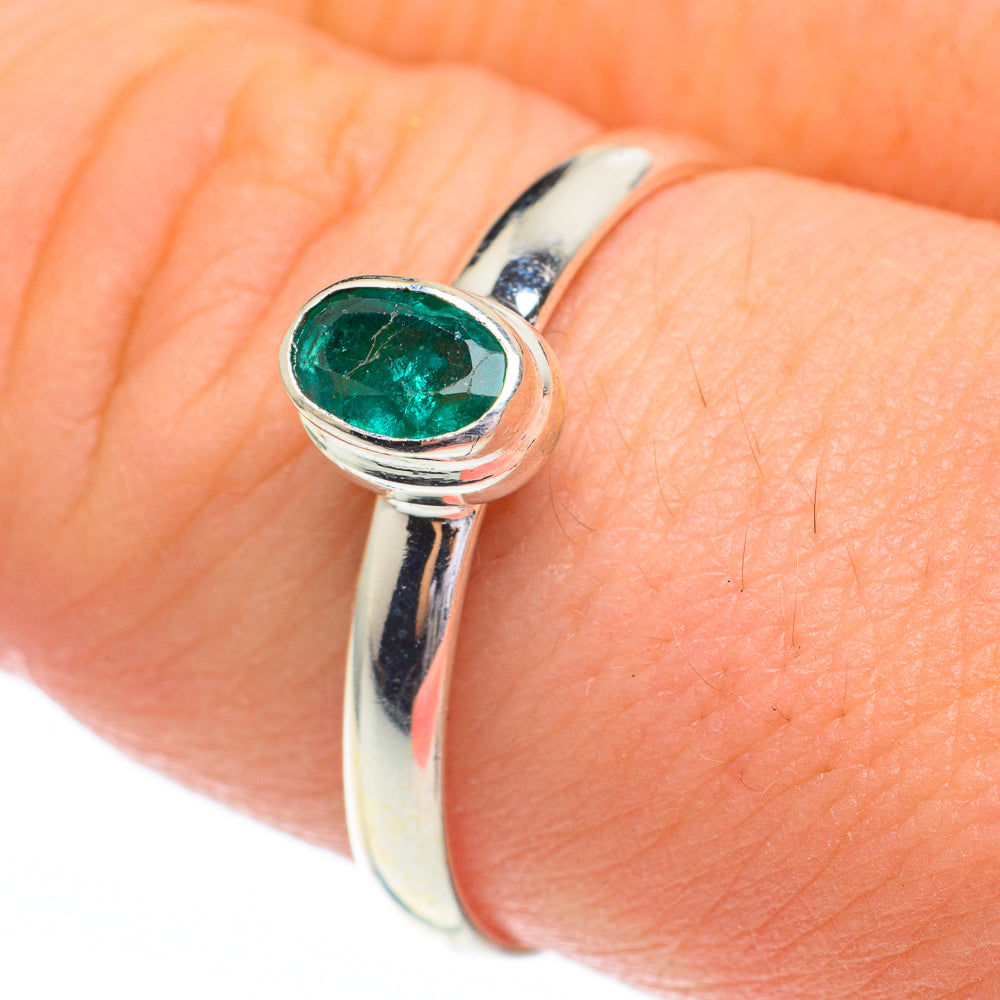 Zambian Emerald Rings handcrafted by Ana Silver Co - RING61229