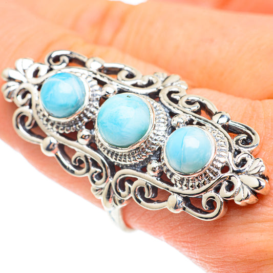 Larimar Rings handcrafted by Ana Silver Co - RING61493