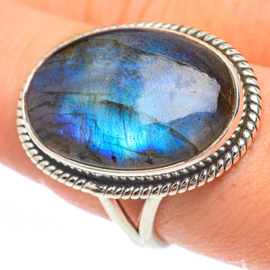 Labradorite Rings handcrafted by Ana Silver Co - RING61507