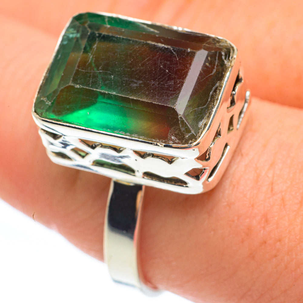 Green Fluorite Rings handcrafted by Ana Silver Co - RING61628