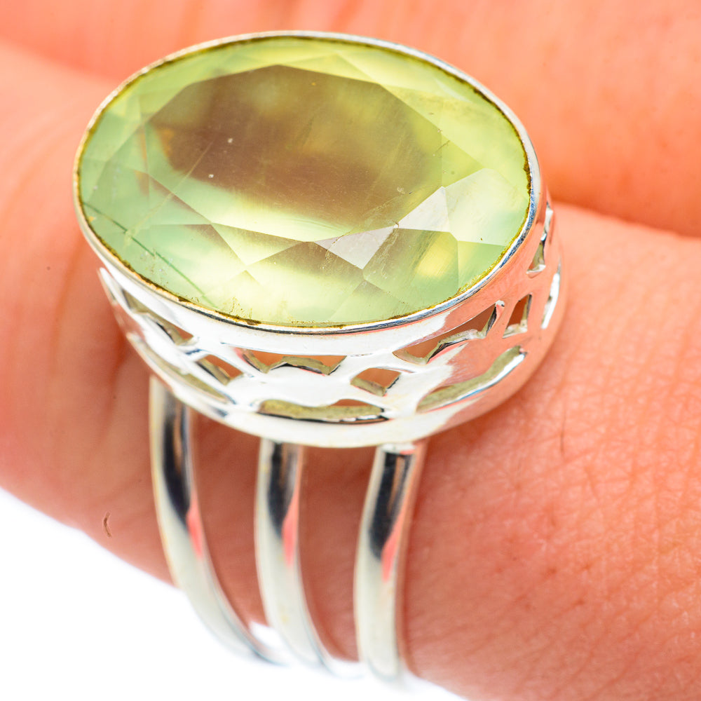 Prehnite Rings handcrafted by Ana Silver Co - RING61783