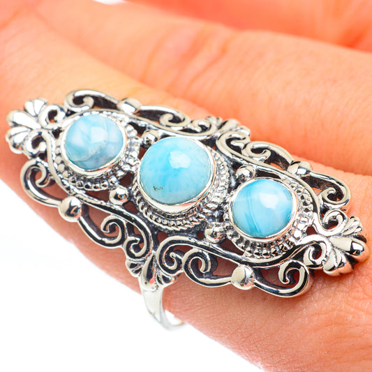 Larimar Rings handcrafted by Ana Silver Co - RING61904