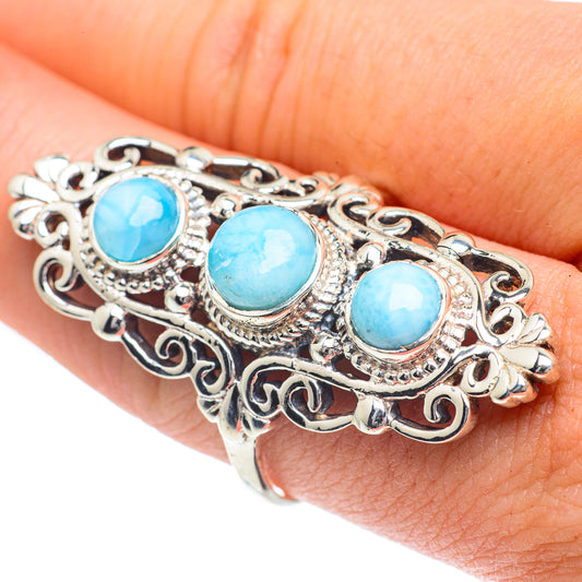 Larimar Rings handcrafted by Ana Silver Co - RING62263