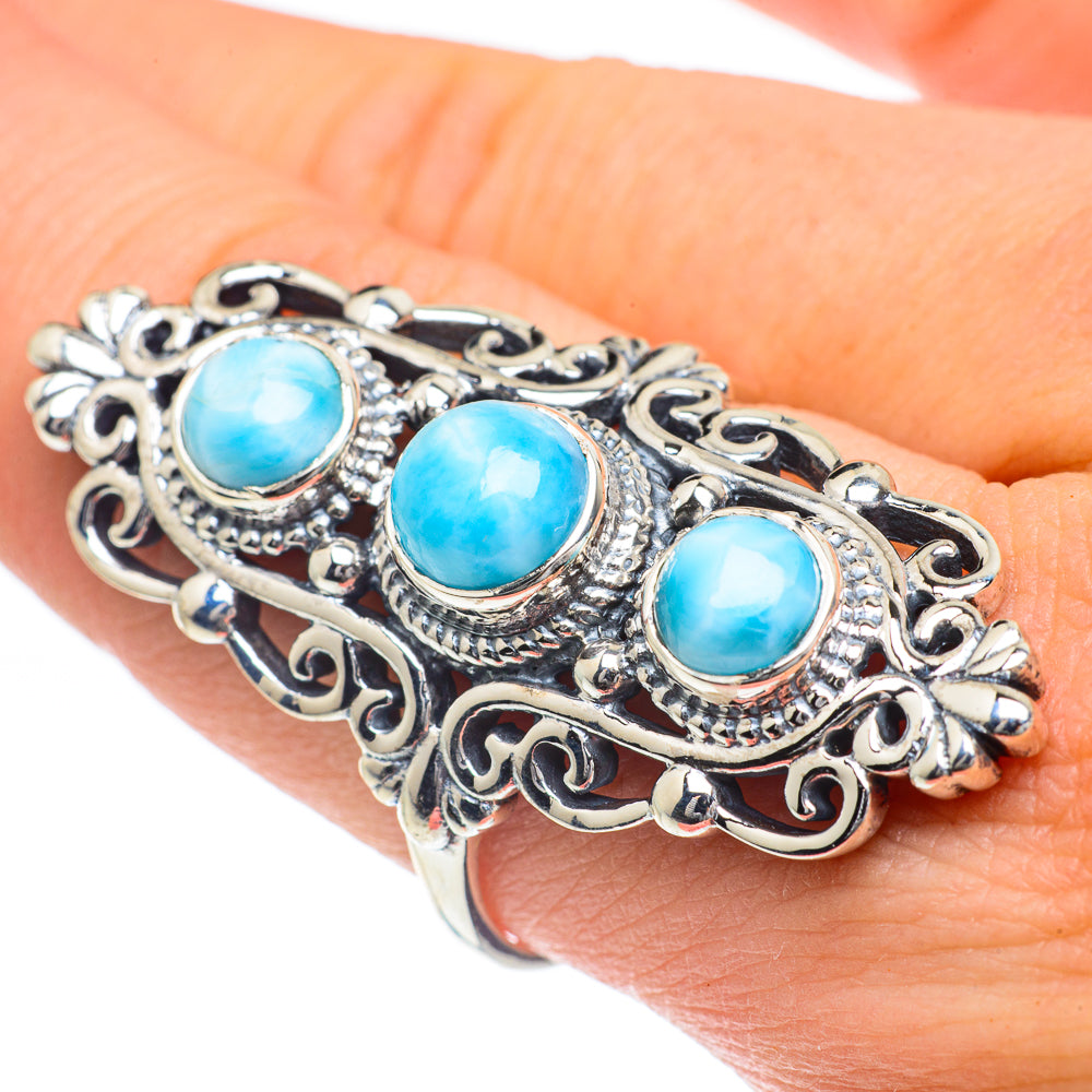 Larimar Rings handcrafted by Ana Silver Co - RING62286