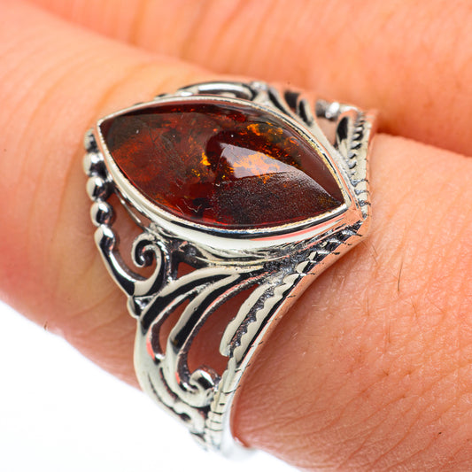 Baltic Amber Rings handcrafted by Ana Silver Co - RING62435