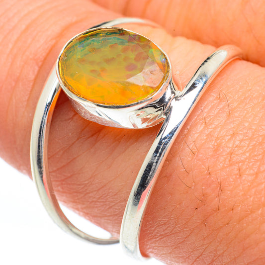 Ethiopian Opal Rings handcrafted by Ana Silver Co - RING63320