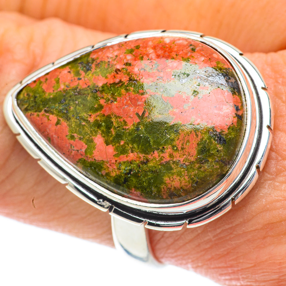 Unakite Rings handcrafted by Ana Silver Co - RING63911