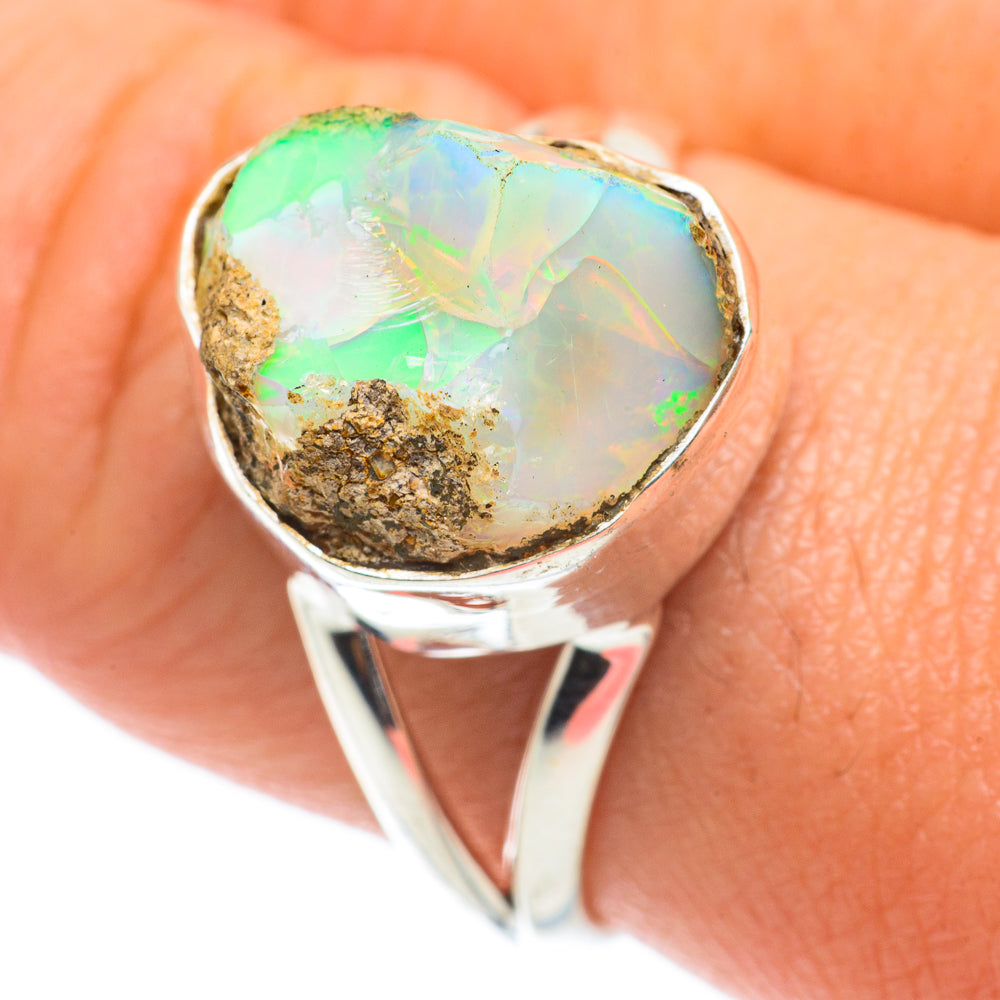 Ethiopian Opal Rings handcrafted by Ana Silver Co - RING64271