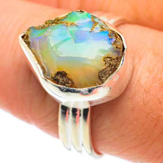 Ethiopian Opal Rings handcrafted by Ana Silver Co - RING64565