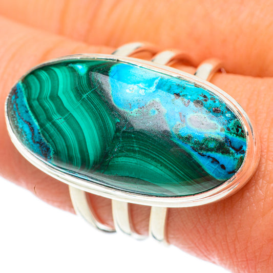 Malachite In Chrysocolla Rings handcrafted by Ana Silver Co - RING64599