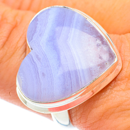 Blue Fluorite Rings handcrafted by Ana Silver Co - RING64853