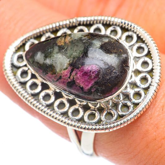 Russian Eudialyte Rings handcrafted by Ana Silver Co - RING69786
