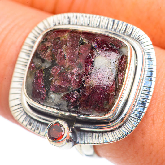 Russian Eudialyte Rings handcrafted by Ana Silver Co - RING70175