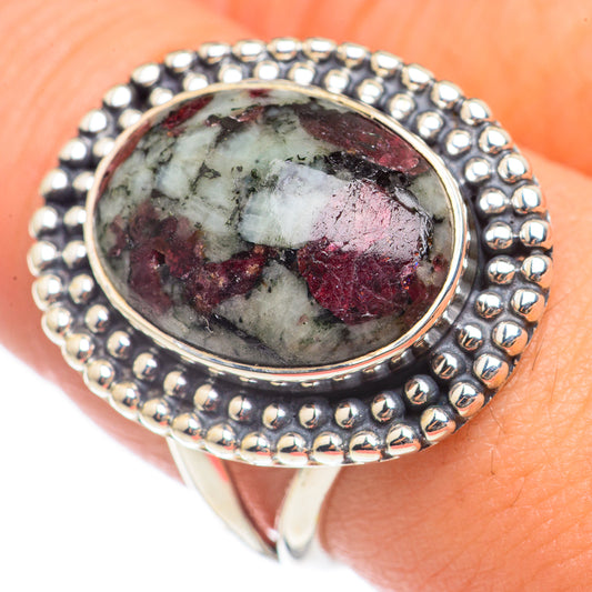 Russian Eudialyte Rings handcrafted by Ana Silver Co - RING70206