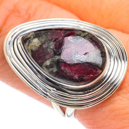 Russian Eudialyte Rings handcrafted by Ana Silver Co - RING70207