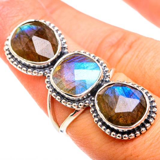 Labradorite Rings handcrafted by Ana Silver Co - RING74927