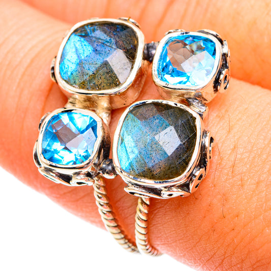 Labradorite Rings handcrafted by Ana Silver Co - RING74955