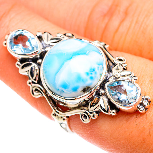 Larimar Rings handcrafted by Ana Silver Co - RING74962