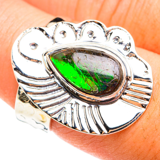 Ammolite Rings handcrafted by Ana Silver Co - RING74967