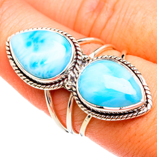 Larimar Rings handcrafted by Ana Silver Co - RING74985