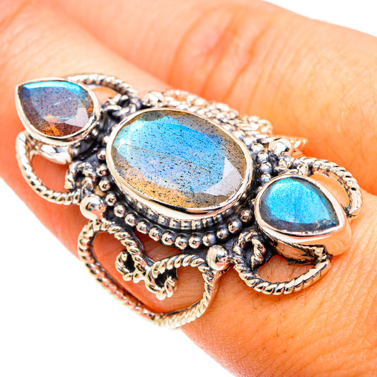 Labradorite Rings handcrafted by Ana Silver Co - RING74987