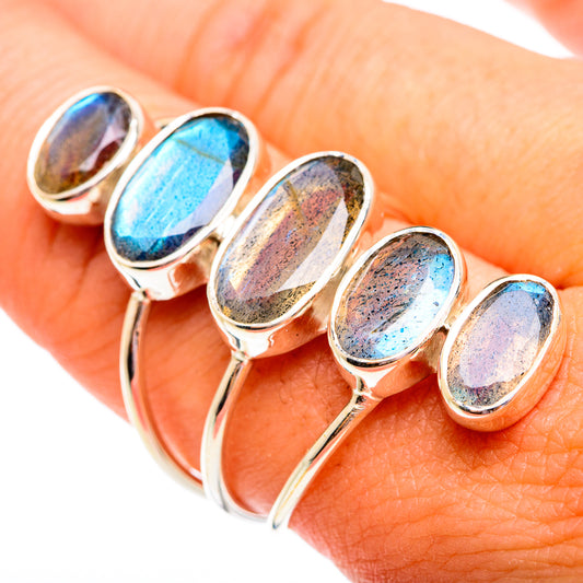 Labradorite Rings handcrafted by Ana Silver Co - RING74988