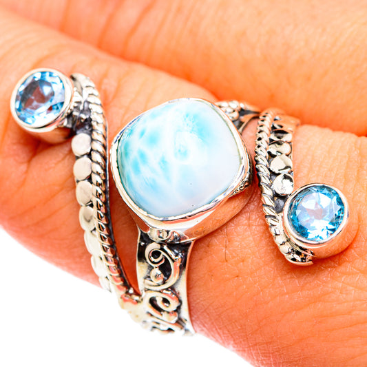 Larimar Rings handcrafted by Ana Silver Co - RING74995