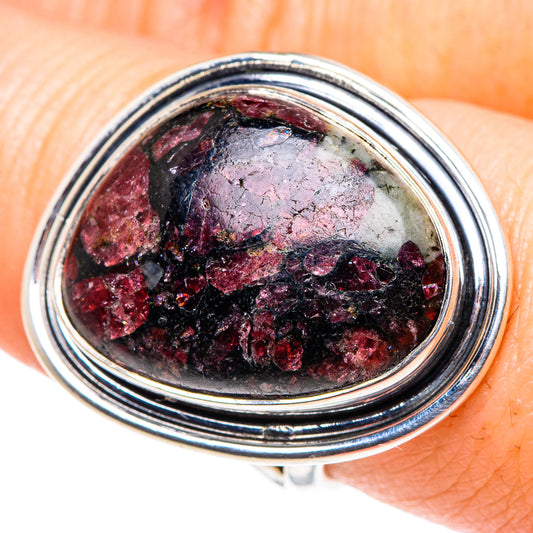 Russian Eudialyte Rings handcrafted by Ana Silver Co - RING92436