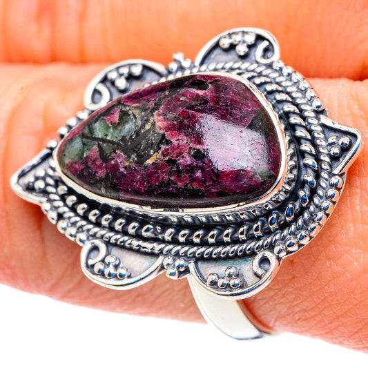 Russian Eudialyte Rings handcrafted by Ana Silver Co - RING92757