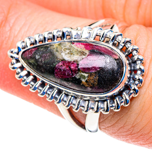 Russian Eudialyte Rings handcrafted by Ana Silver Co - RING92799