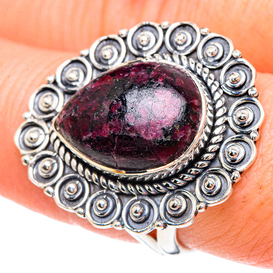 Russian Eudialyte Rings handcrafted by Ana Silver Co - RING93220