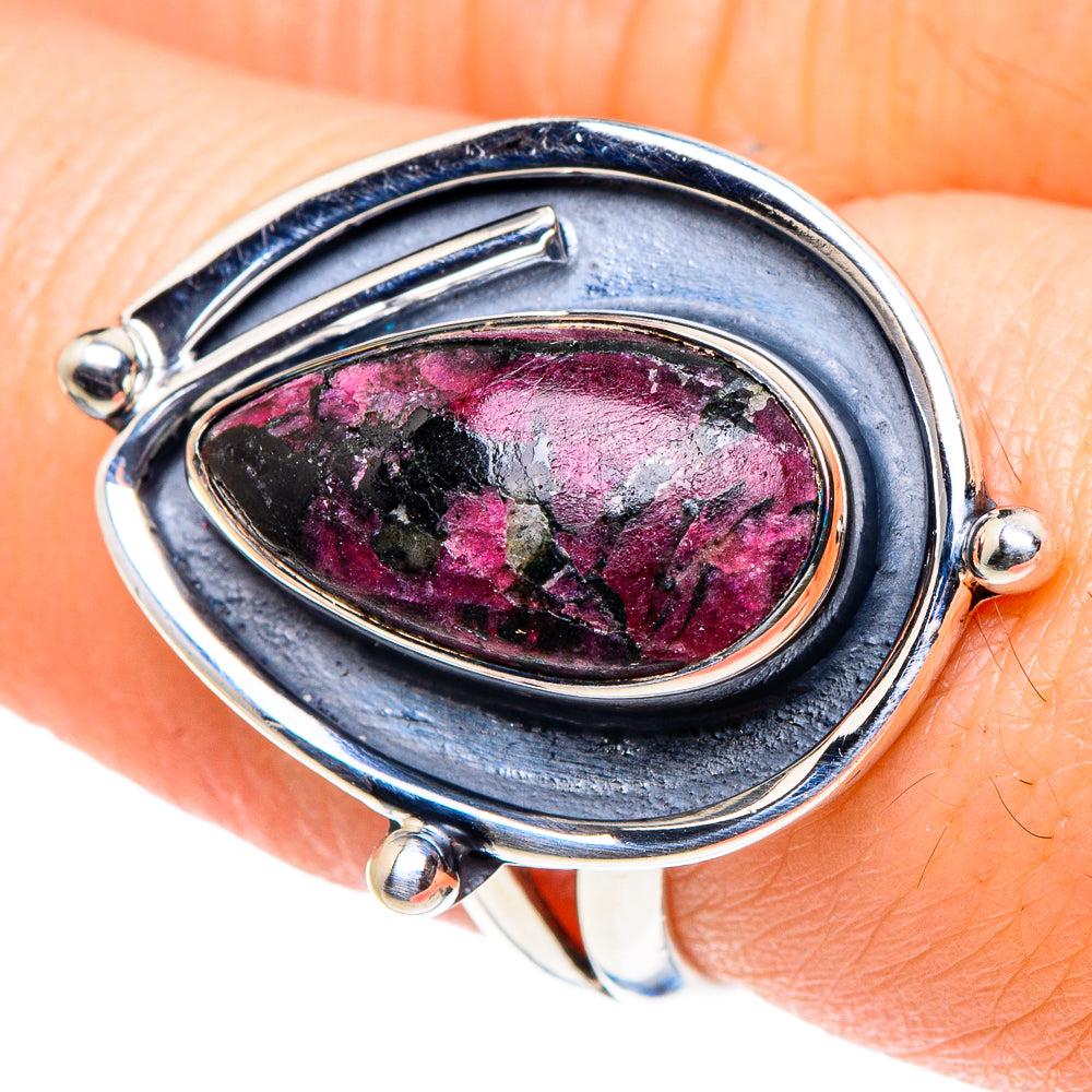 Russian Eudialyte Rings handcrafted by Ana Silver Co - RING93644