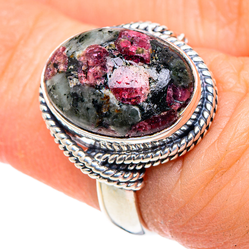 Russian Eudialyte Rings handcrafted by Ana Silver Co - RING93675