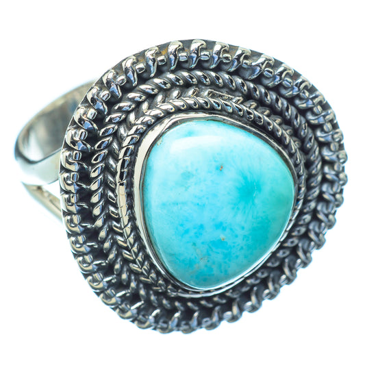 Larimar Rings handcrafted by Ana Silver Co - RING10811