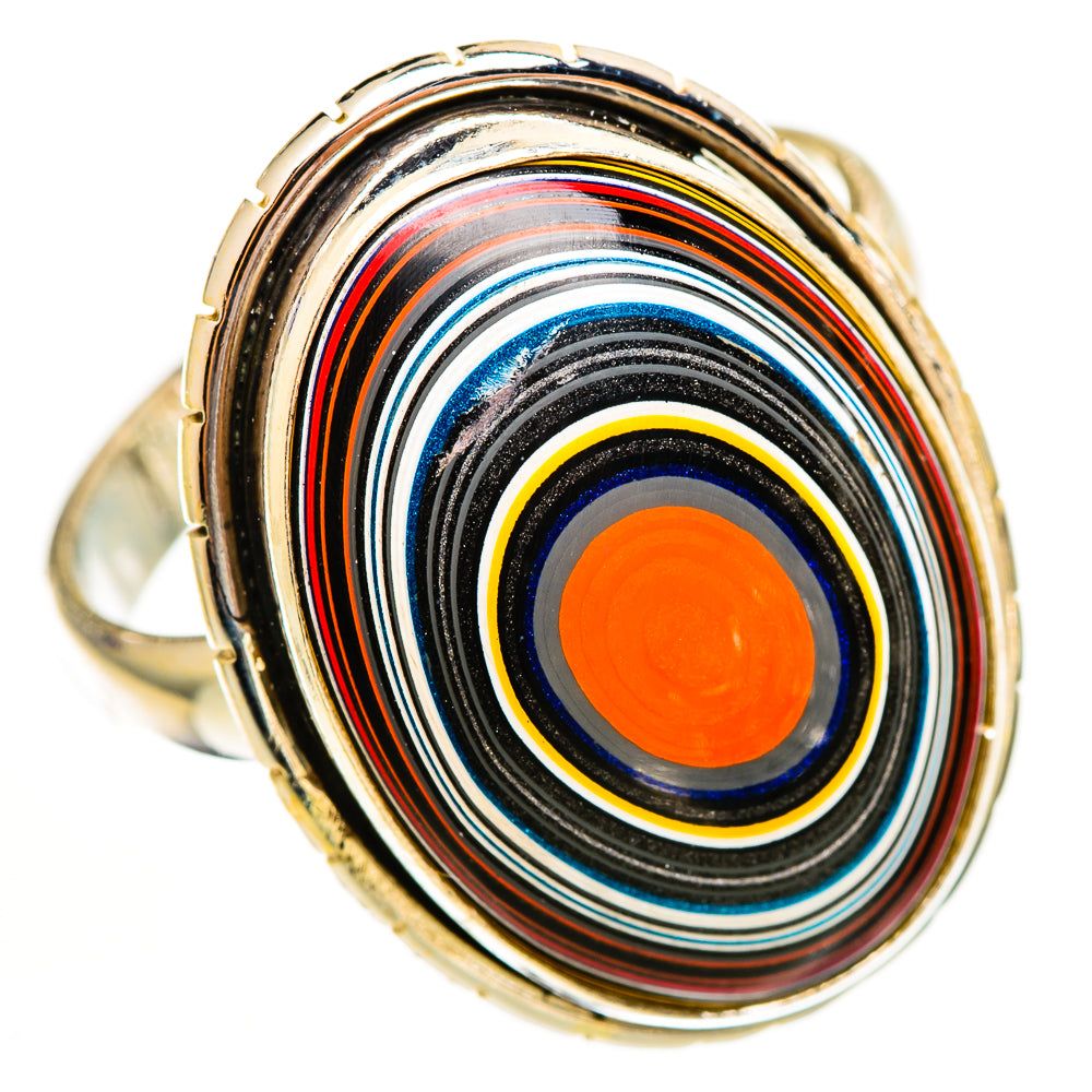 Fordite Rings handcrafted by Ana Silver Co - RING111254 - Photo 2