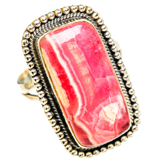 Rhodochrosite Rings handcrafted by Ana Silver Co - RING117582 - Photo 2