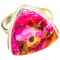 Kingman Pink Dahlia Turquoise Rings handcrafted by Ana Silver Co - RING117949 - Photo 2