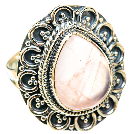 Rose Quartz Rings handcrafted by Ana Silver Co - RING118522 - Photo 2